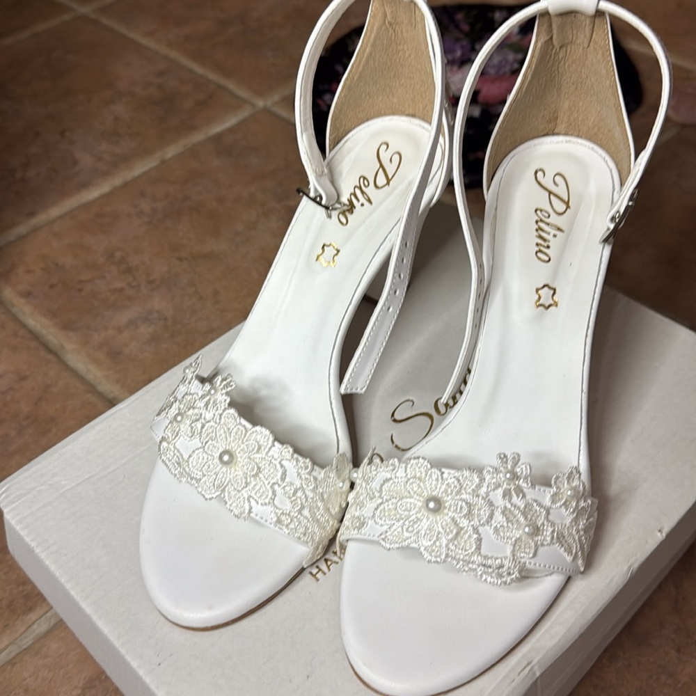 White Bridal Heels